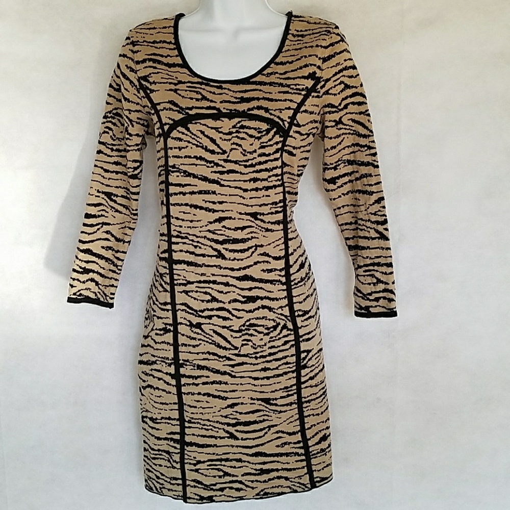 Kensie animal print form fitting dress